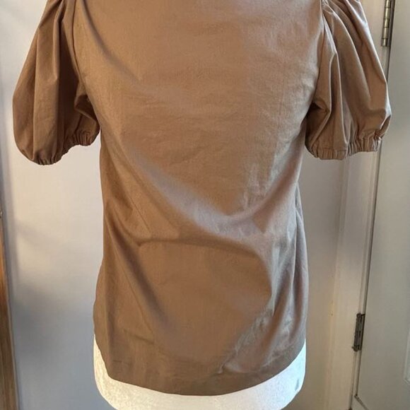 Banana Republic Puff Sleeve Blouse in Warm Taupe – US XS (Petite) - Picture 4 of 6